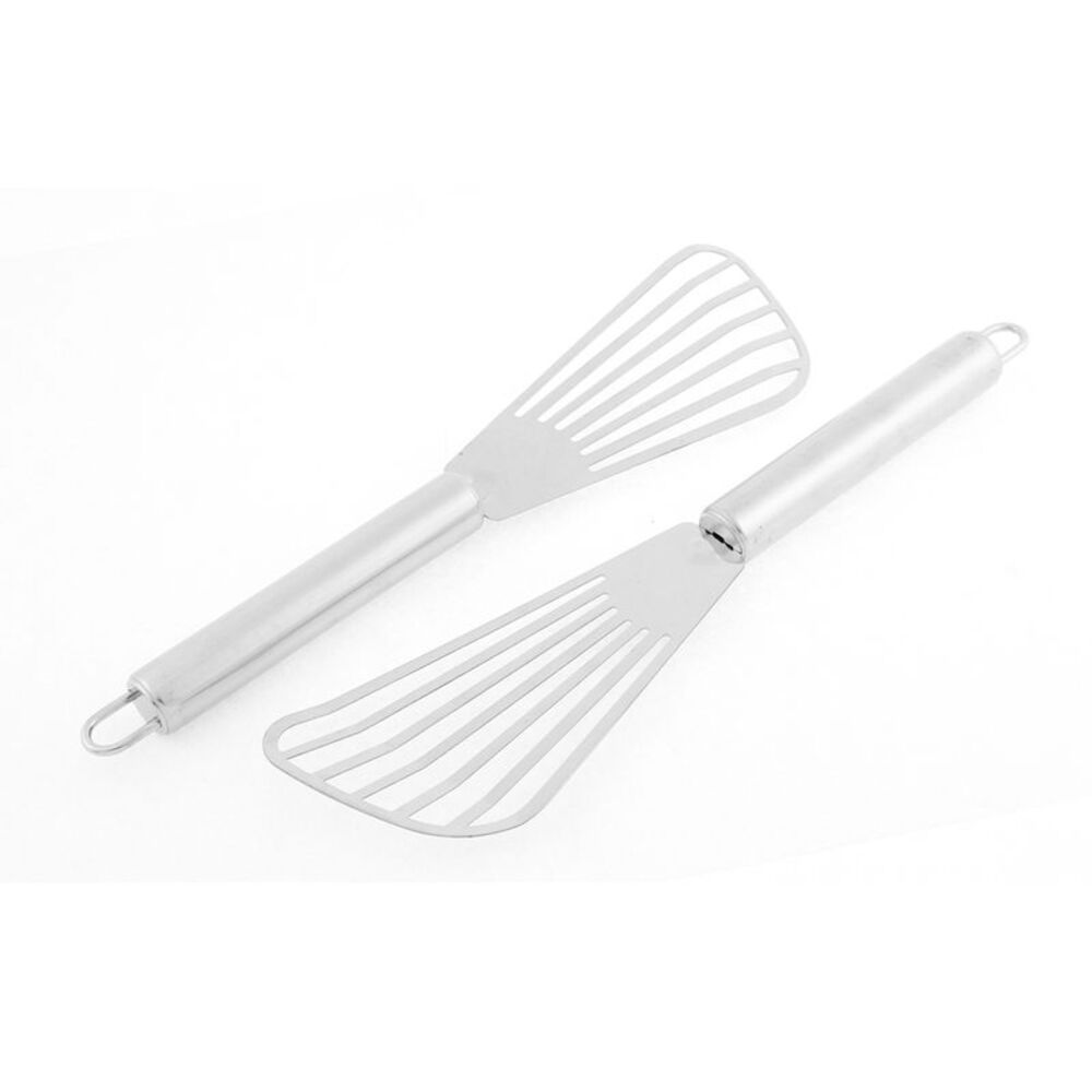 2pcs Stainless Steel Spatula Slotted Turner for Flipping Baking Frying